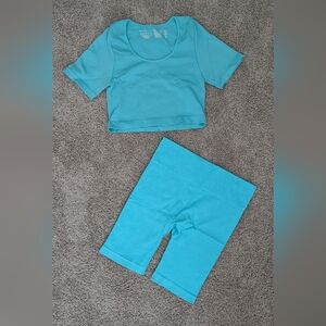 Primark Teal Tank/Shorts Set Size L